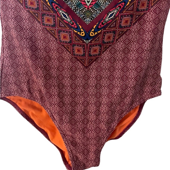 PrAna Swim Lahari Collection One Piece Swimsuit Pomegranate Marrakech Large - Picture 5 of 9